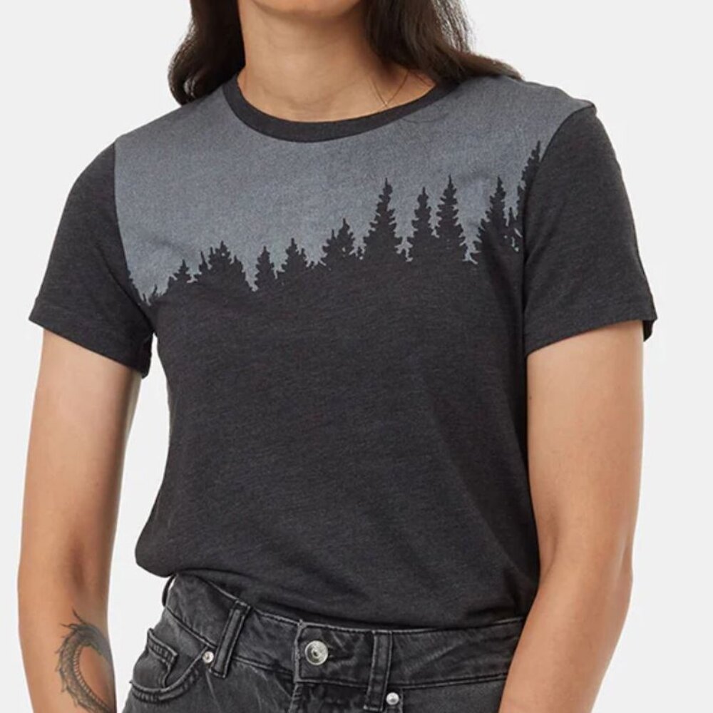 NWT TenTree Juniper T-shirt Meteorite Black Heather Women Crew neck XL